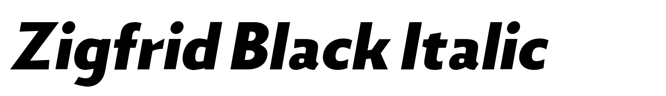 Zigfrid Black Italic